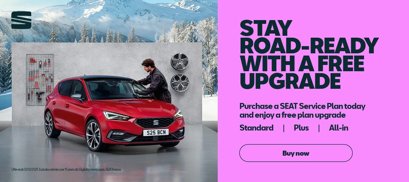 Keep your SEAT road-ready with a free service plan upgrade
